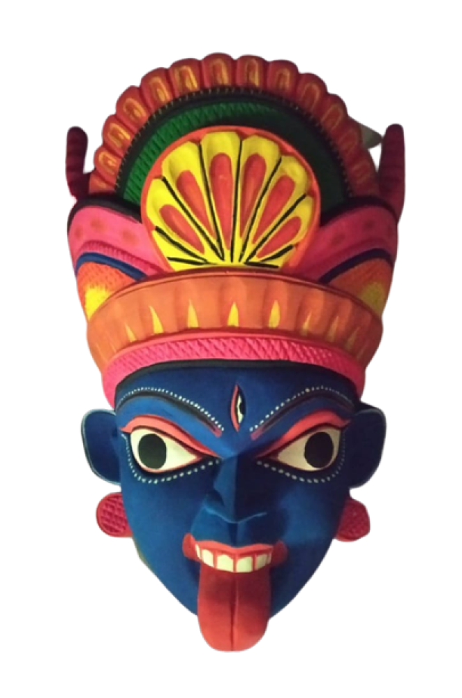Maa Kali Wooden Wall Hanging Mask