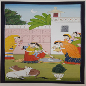 Maa Yashoda With Krishna Painting(10x14 inch)