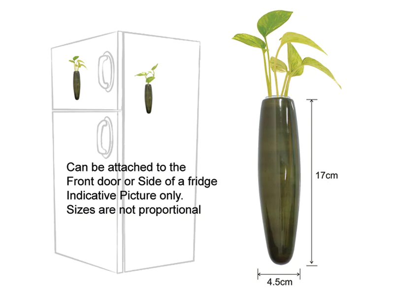 Magnetic Fridge vase - Green