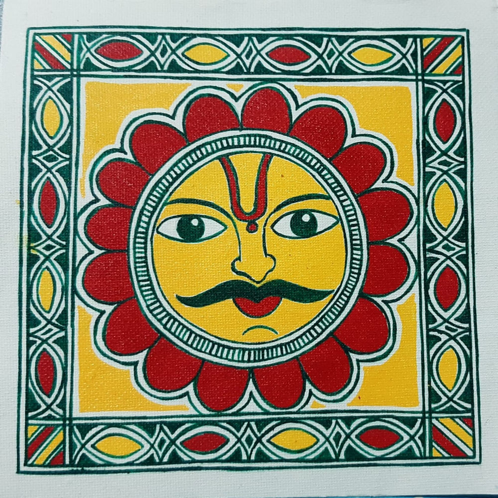Magnificiant Sun God manjusha Painting