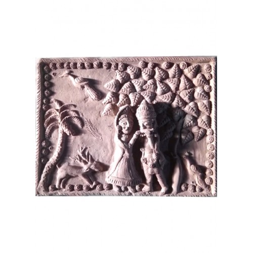 Molela Clay Work Art Radha Krishna Sculpture