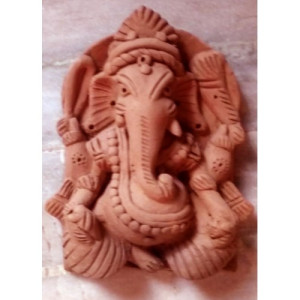 Molela Clay Work Art Ganesh Ji Sculpture