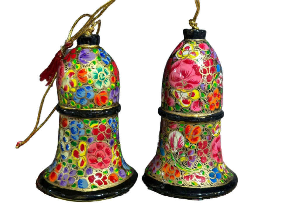 Multi-colour Floral Christmas Bells