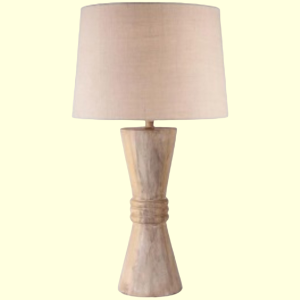Natural Table Lamp With Beige Shade