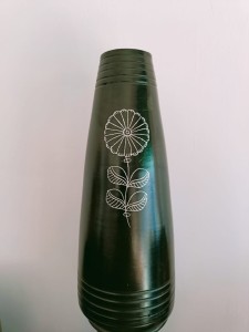 Handmade Eco-friendly Beautiful Black Pottery of Nizamabad Flower Vase