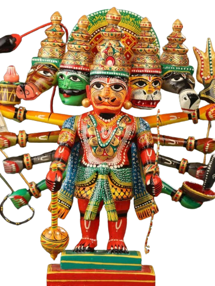 Panchamukhi Hanuman With Ten Hands(14 inch) - 1