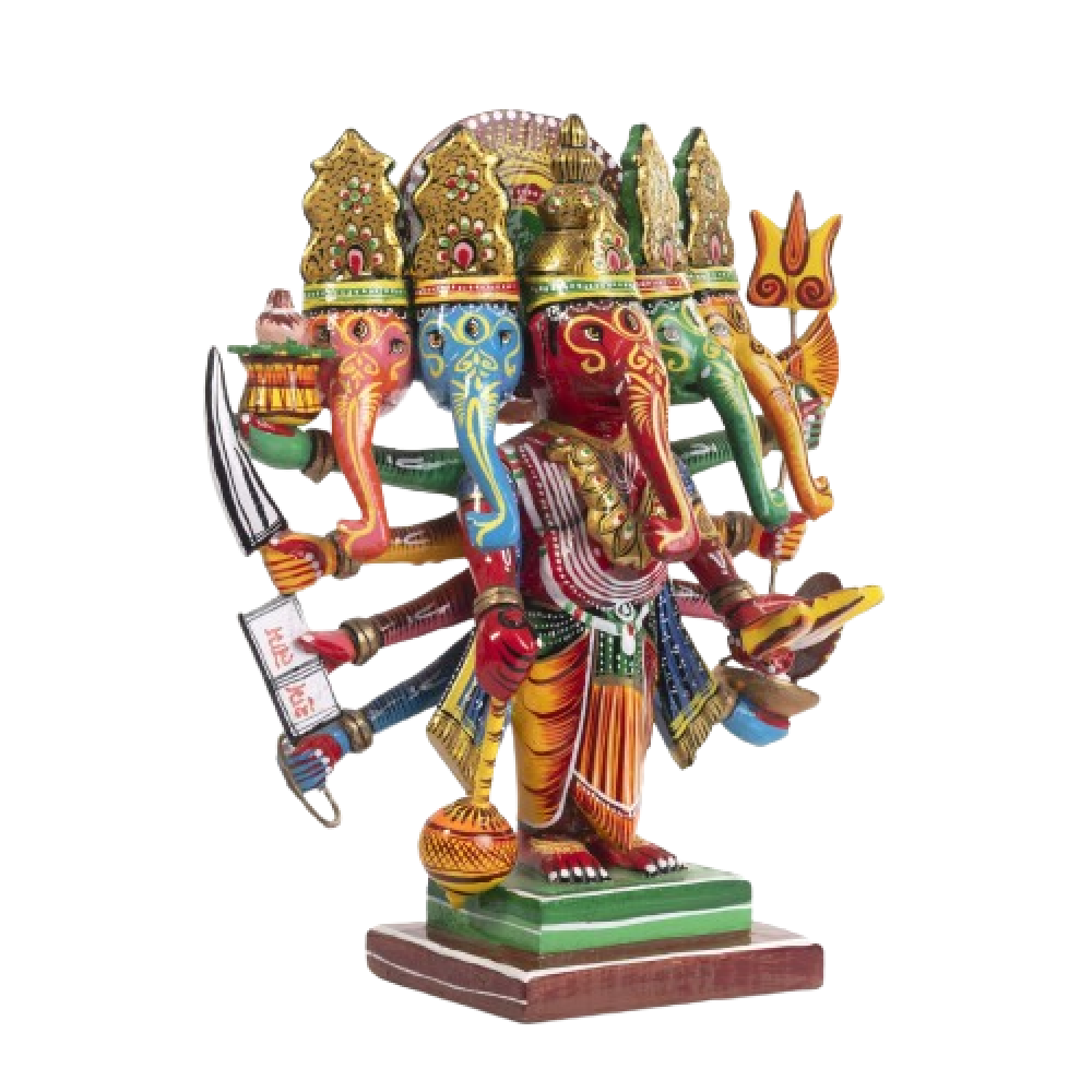 Panchamukhi Wooden Ganeshji - 1