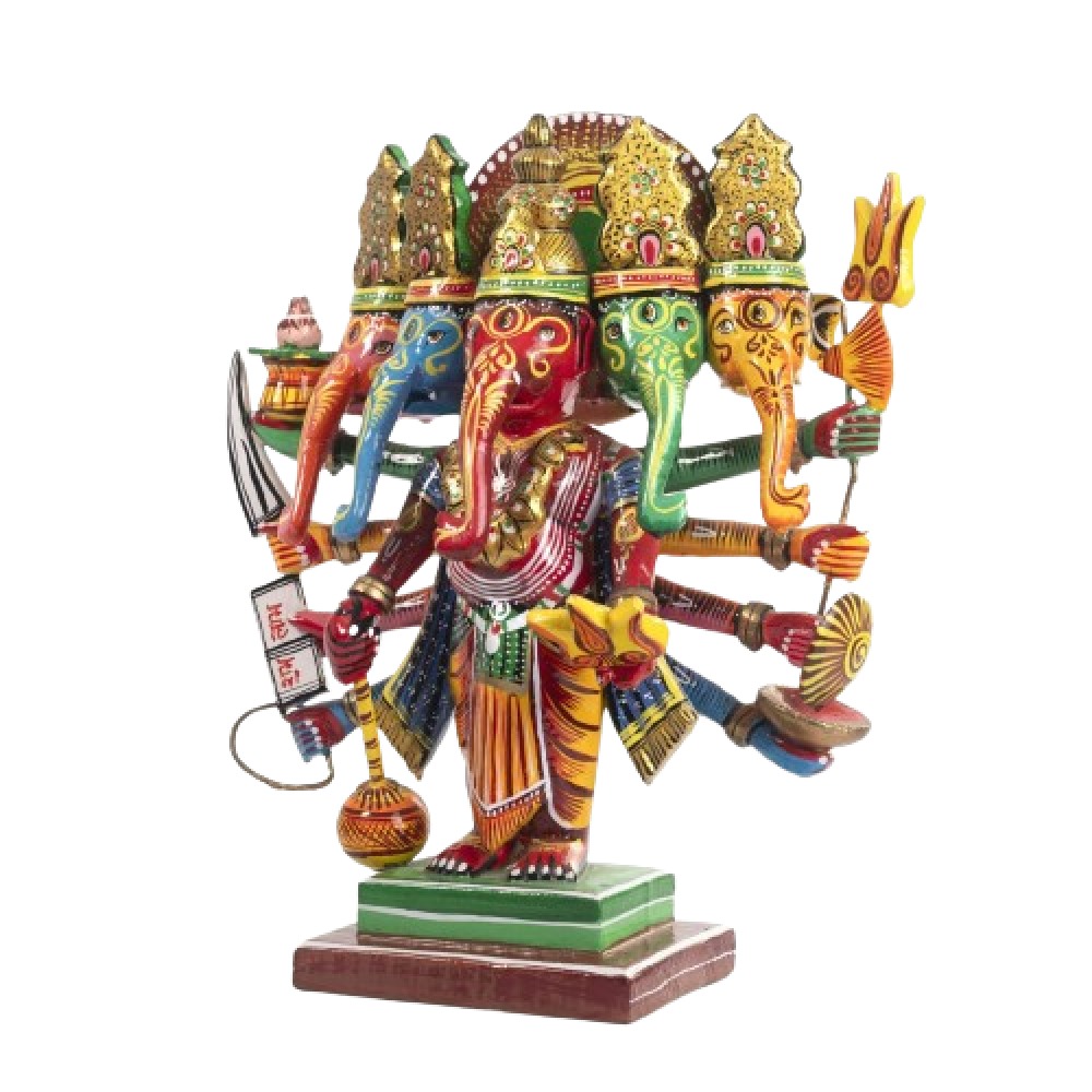 Panchamukhi Wooden Ganeshji - 2