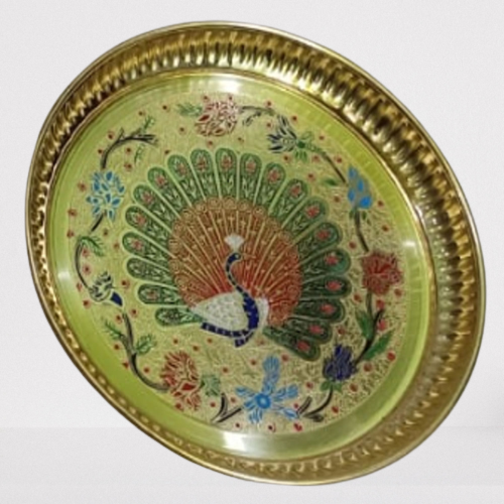 Peacock Plate Golden Polish (10 Inch)
