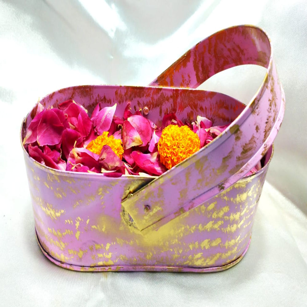 Pink Flower Basket - 0