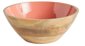 Pink Wooden Bowl
