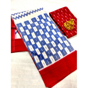 Traditional Handmade Pochampally Ikat Cotton Printed Saree for Women