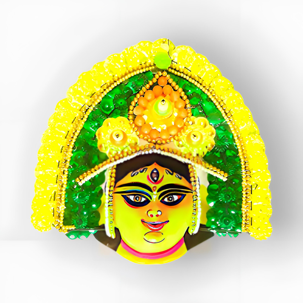Handmade Multicolor Puruliya Chhau Mask Durga Face
