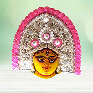 Handmade Multicolor Puruliya Chhau Mask Durga Face