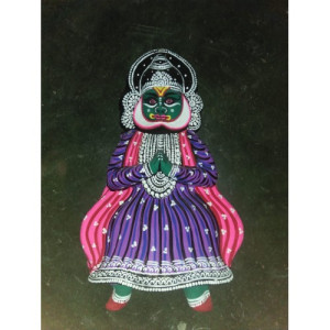 Traditional Handmade Dancing Purulia Chau Mask For Decoration Purpose