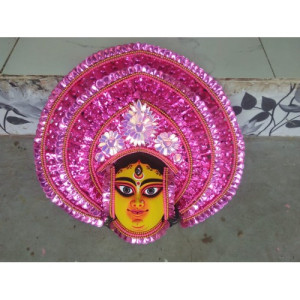 Handmade Pink Goddess Face Purulia Chau Mask