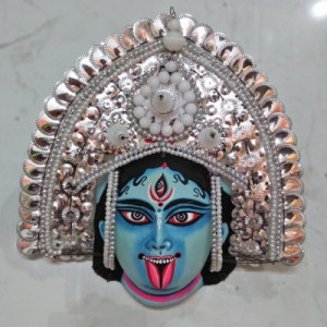 Traditional Purulia Chau Goddess Face Design Mask