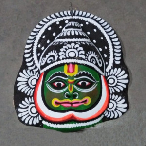 Handmade Purulia Chau Folk Dancer Design Face Mask
