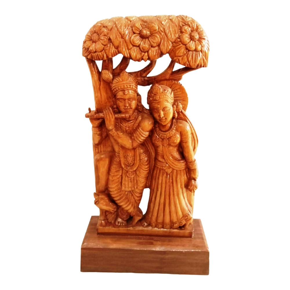 Radha & Krishna Wooden Craft