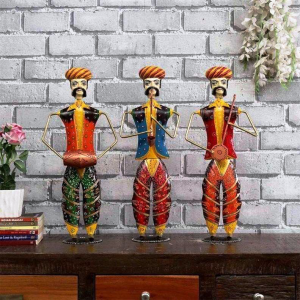 Rajasthani Musician Men Figurines Set Of 3