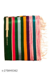 Rectangular Stripes Multicolour Designer Pitloom Durrie