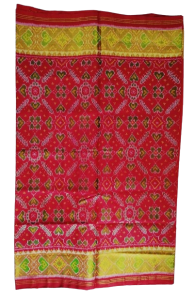 Red Colour with Green Boarder Rajkot Patola Saree