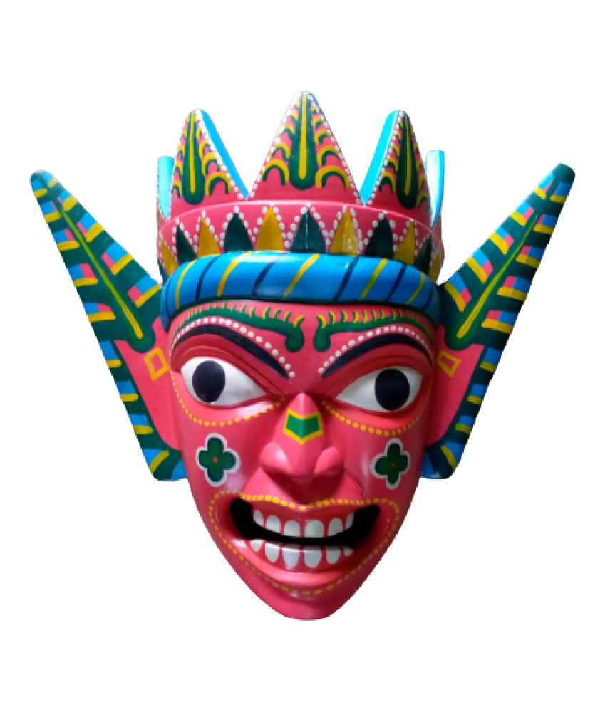 Red Gomira Tribal Kushmandi Mask