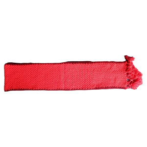 Red Woolen Muffler Kheta Embroidery