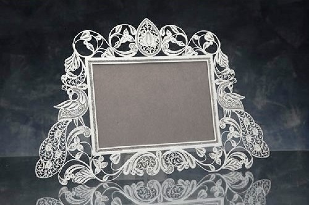 Beautiful and Designer Frame Silver Filigree of Karimnagar 350gm for Home Decor