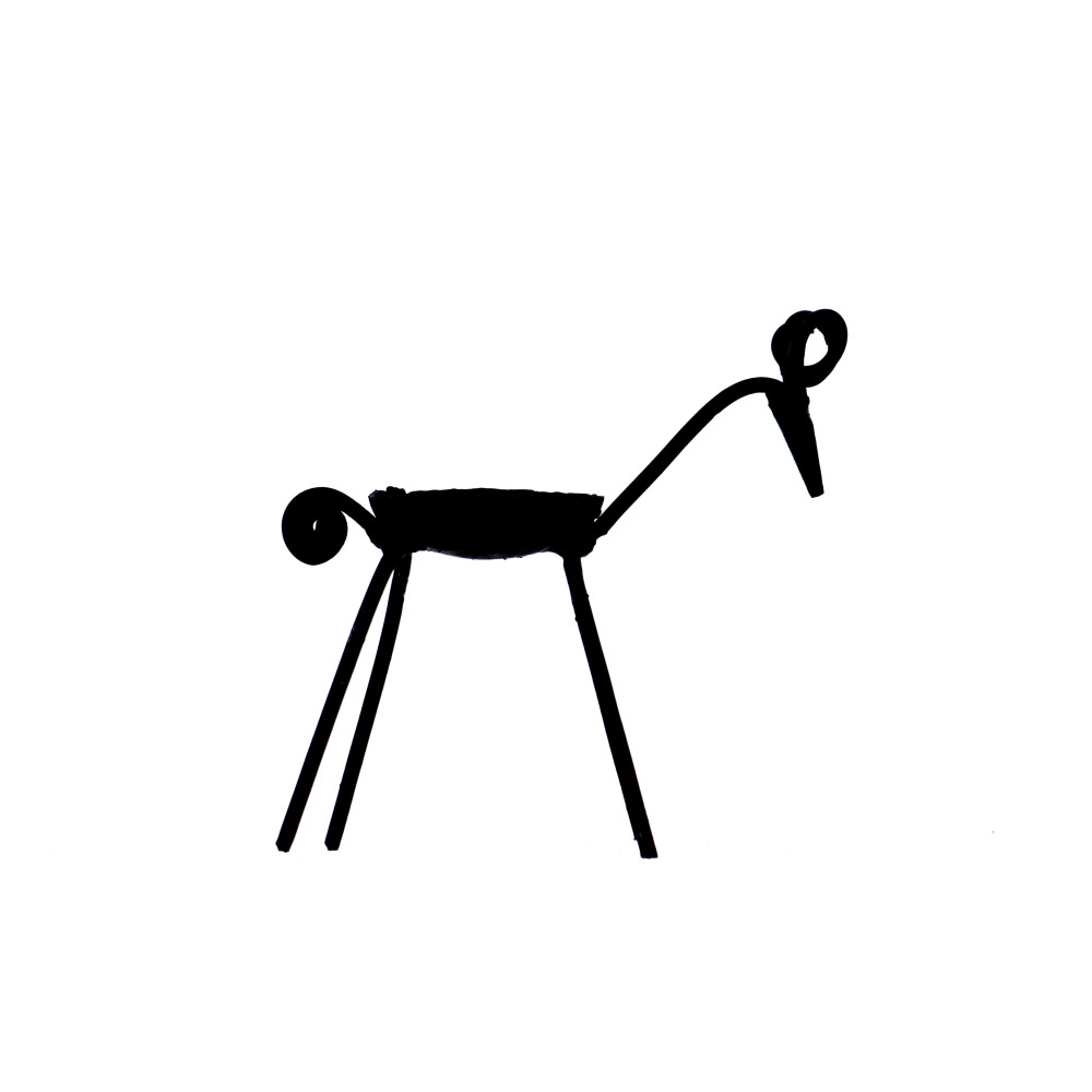 Standing goat candle stand