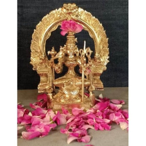 Traditional Handmade Swamimalai Bronze Icon Of Goddess Kamatachi Panchloha For Devotional Purpose