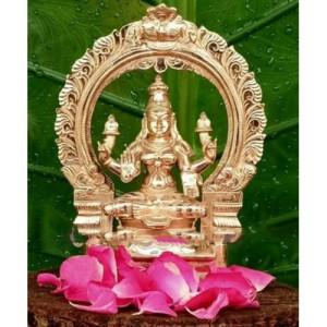Swamimalai Bronze Icon Sitting Goddess Laxmi Statue