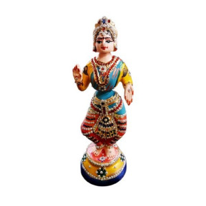 Multicolored Thanjavur Dancing Doll - 12 Inch