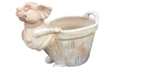 Tiger Design Vase Pot Pokharan Pottery