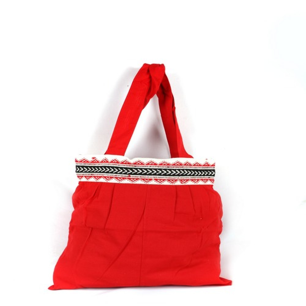 Toda Embroidered College Bag- Red