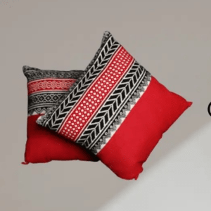 Toda Embroidered Cushion Cover - Red - Small