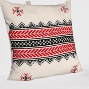 Toda Embroidered Cushion Cover - White