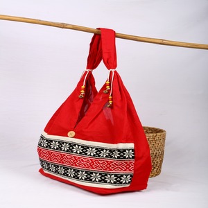 Toda Embroidered Work Bag - Red