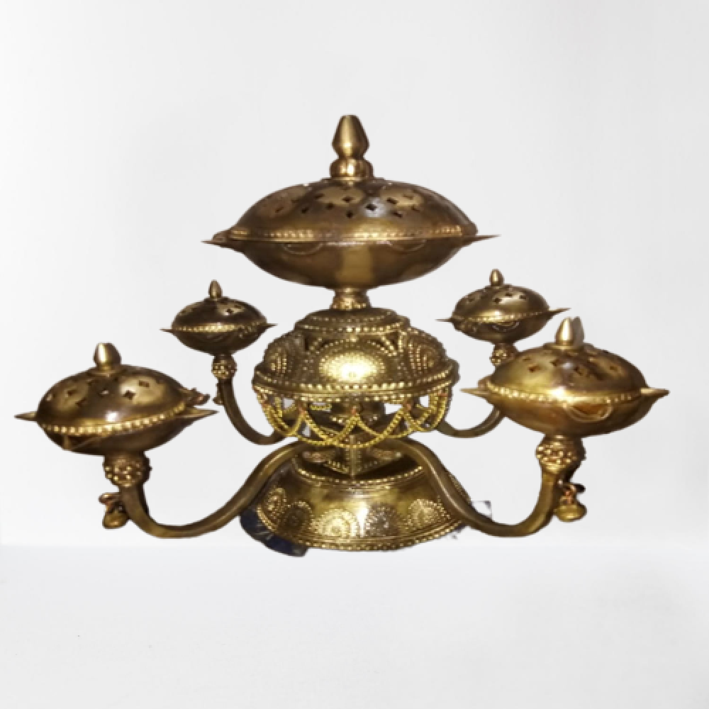 Traditional Brass Panch Dhoop Bell Metal Art