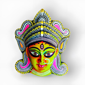 Traditional Purulia Chau Goddess Face Mask