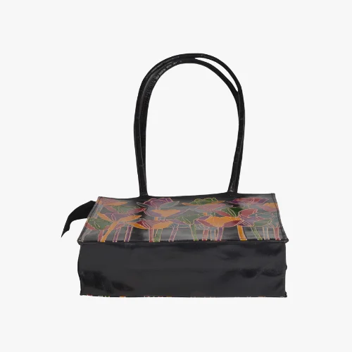 Trendy Multicolour Tote Leather Handbag - 3