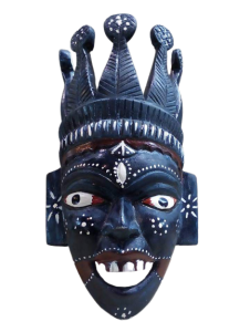 Tribal Man With Open Mouth Kushmandi Mask