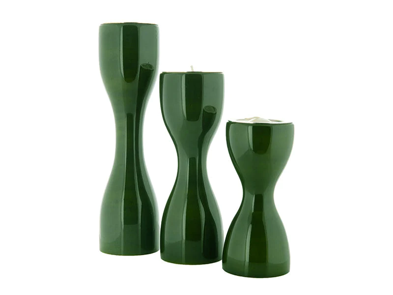 Triune Candle Holders set of 3 - Green