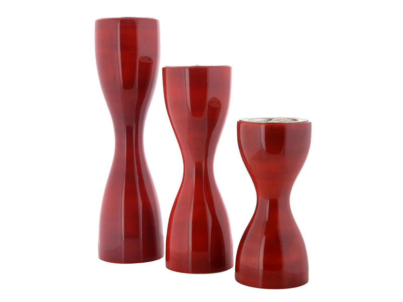 Triune Candle Holders set of 3 - Red