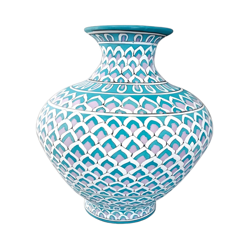Turquoise & Lilac Theme Indoor Plant vase (16 inch)