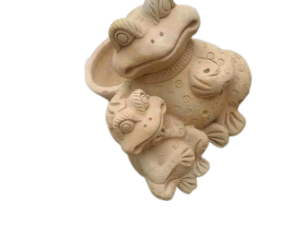 Twin Frog Vase Pot Pokharan Pottery