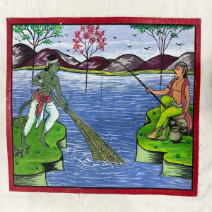 Two Fishermen Patchithra (10x12 inch)