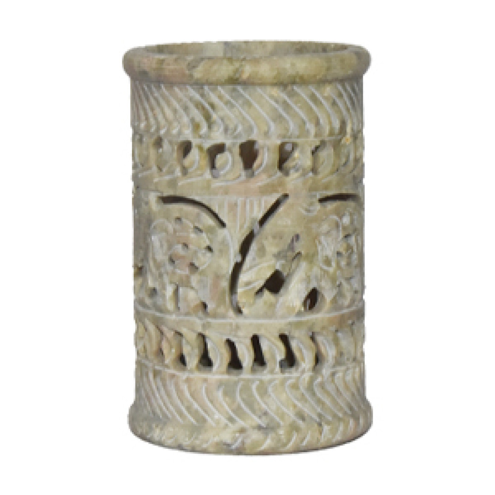 Stone Handcarved Pen Stand Soft Jaali Work
