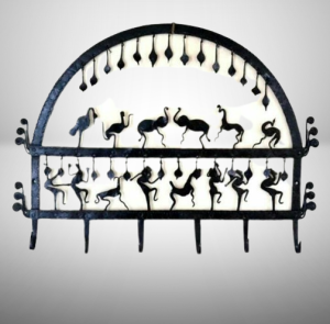 Wall Hanging Key Holder With Animals & trible People