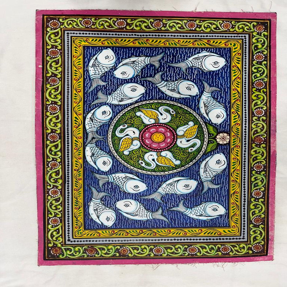 White Fishes & Swan Patchithra (10x12inch)